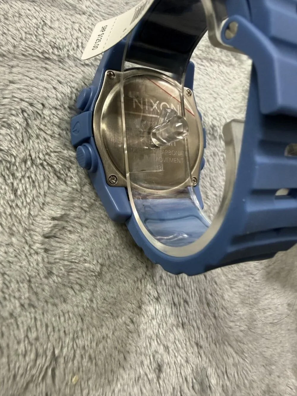 New Nixon The Unit Men's Watch Digital Dial Marina Blue Rubber Quartz A197 1405